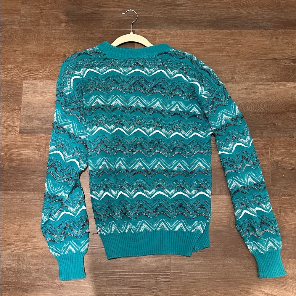 City Streets Turquoise Knit Sweater